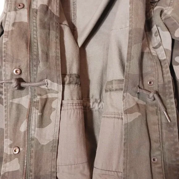 Aeropostale, Camouflage Jacket, Medium, Zip & Snap Front, 100% Cotton, Grunge - Picture 6 of 10